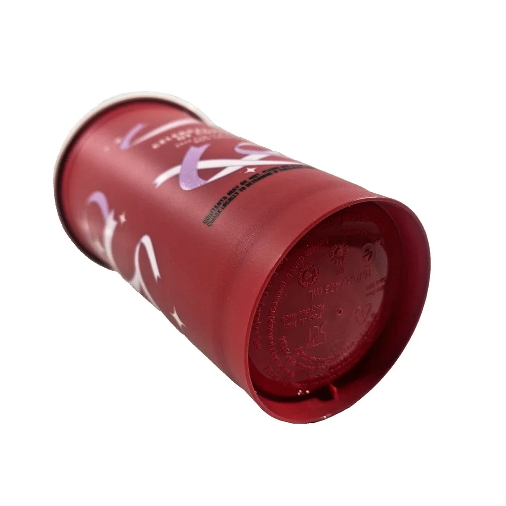 Starbucks 2013 Holiday Reusable Plastic Coffee Cup Tumbler 16 oz Red With Lid